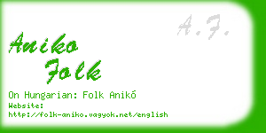aniko folk business card