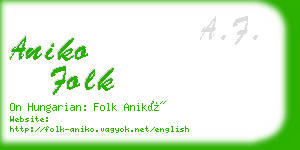 aniko folk business card